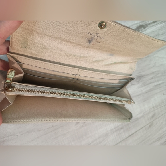 Authentic LOUIS VUITTON Damier Azur Portefeuille Sarah Long Wallet - Picture 14 of 16